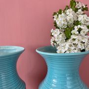 Set of two vintage art deco ceramic vases