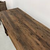 Old restored oak workbench