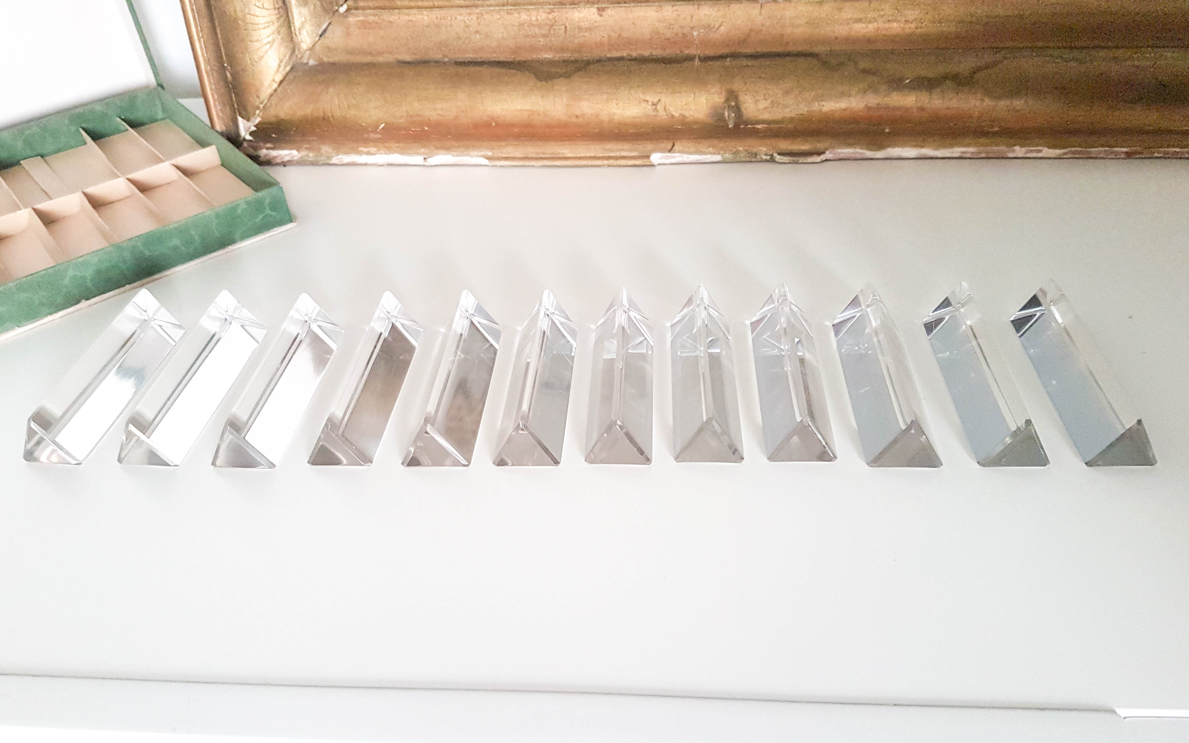 12 Baccarat crystal knife holders