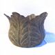 Cache pot plants metal shape petals flowers decoration vintage garden decoration