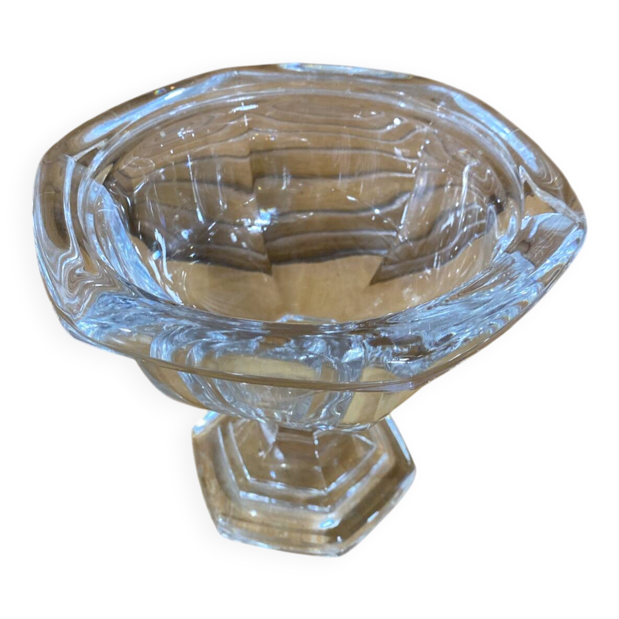 Vintage Art Deco Moulded Crystal Coupe BACCARAT Bourbon Model