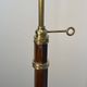 Reading Lamp in Mahogany and Gold Brass with Articulated Arm and Tripod Base