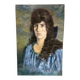 Portrait of a Woman on Canvas, Early 20th Century, Signed