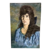 Portrait d'une femme sur toile, début du 20e siècle, signé