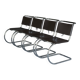 x4 Cantilever MR 10 chairs in the manner of Ludwig Mies van der Rohe.