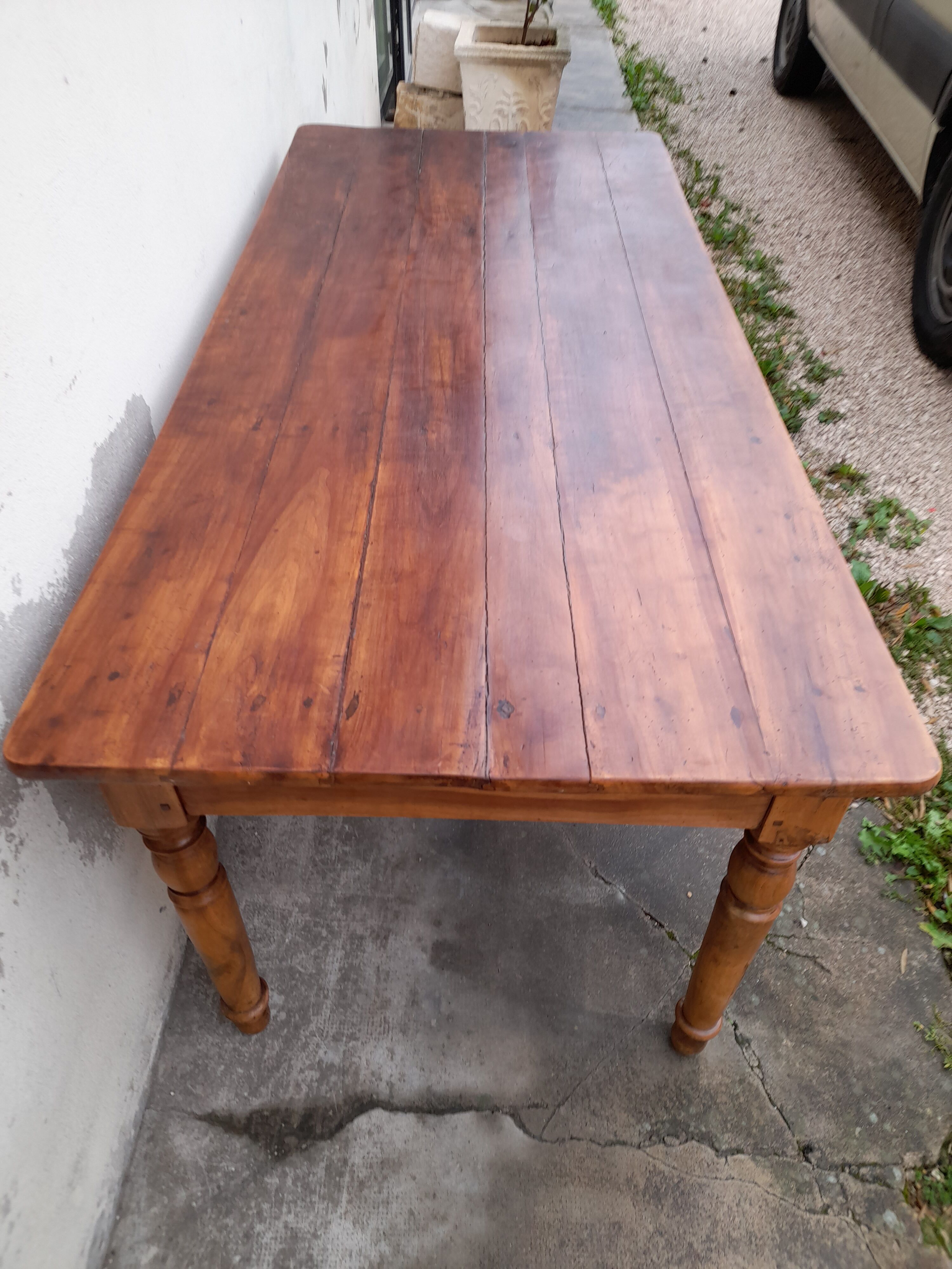 Farm table Louis Philippe in walnut 19th -1m83