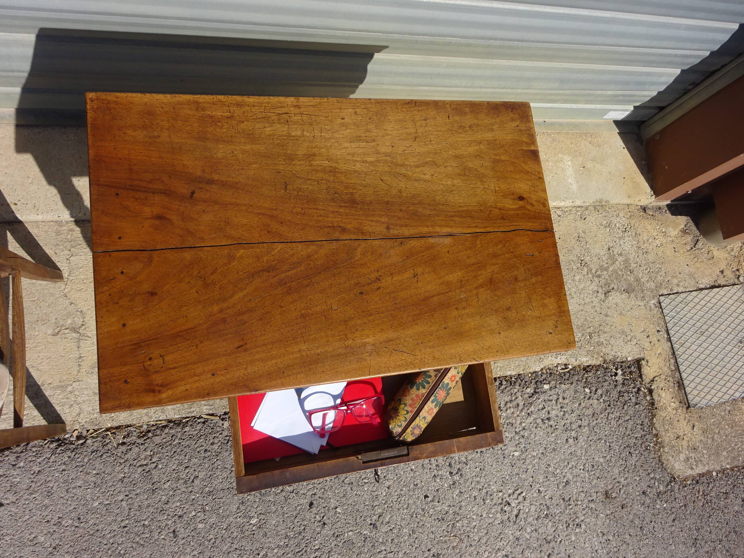 Vintage desk in solid walnut