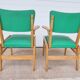 2 old scandinavian-style armchairs with 2 positions 50s