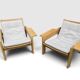 2 x Swedese "Kontra" armchairs Yngve Ekström vintage Sweden
