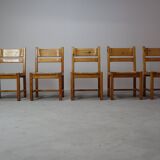 Set of 5 vintage chairs by Tage Poulsen for Gramrode Møbelfabrik, 1970's