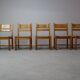 Set of 5 vintage chairs by Tage Poulsen for Gramrode Møbelfabrik, 1970's
