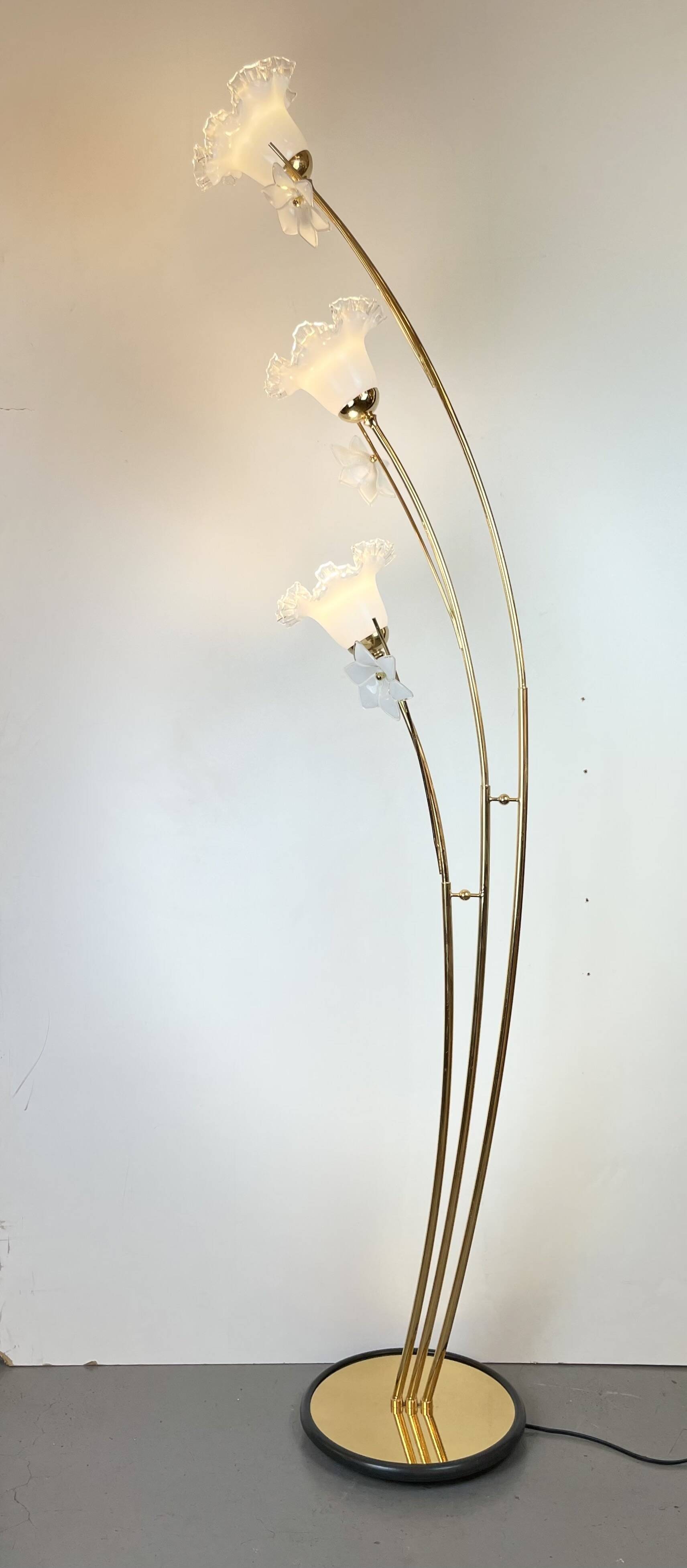 Golden Murano Floor Lamp, 1980s
