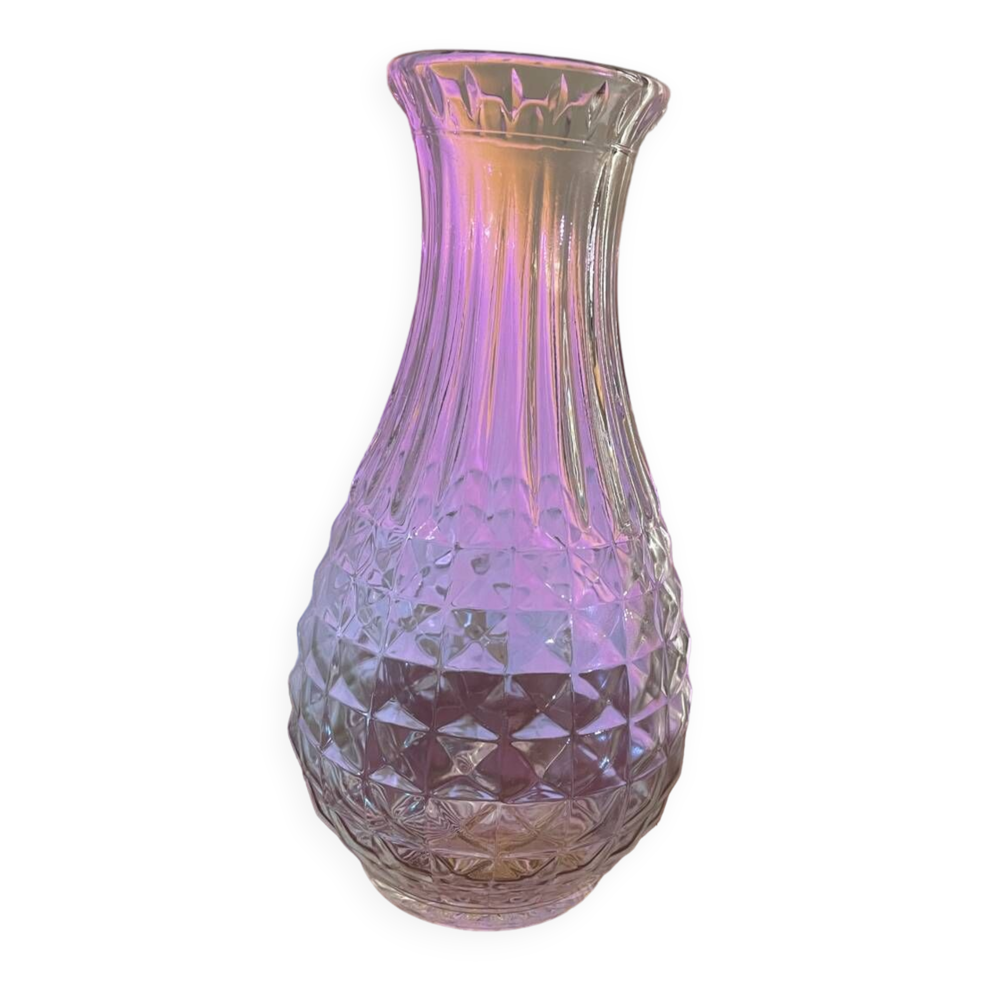 Beveled glass soliflore vase