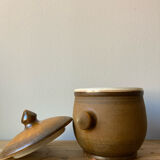 Handcrafted stoneware pot signed François Chapuis