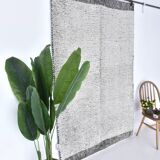 Black Wool Moroccan rug,  wool shaggy Berber Style antique black 210x140