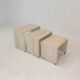 Set of 3 Italian Travertine Nesting Tables, 1980s
