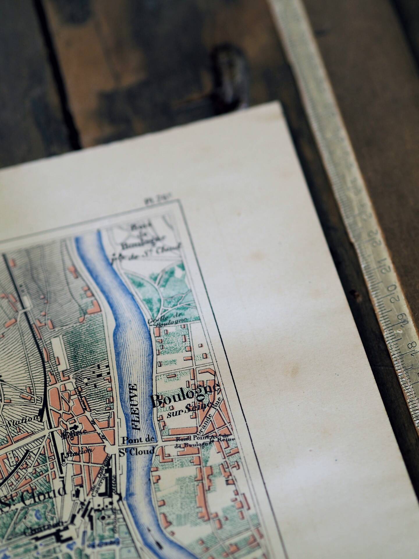 Saint-Cloud et ses environs, carte ancienne imprimée en 1883.