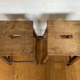 Pair of wooden stools
