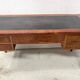 Louis XVI style flat desk in walnut and veneer, 19th century.