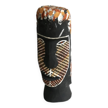 Sculpture aborigène tête Tiwi de Bede Tungutalum