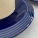 Set of 2 vintage ceramic mugs in cobalt blue & ecru • Tea service