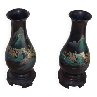 Vase chinois laques
