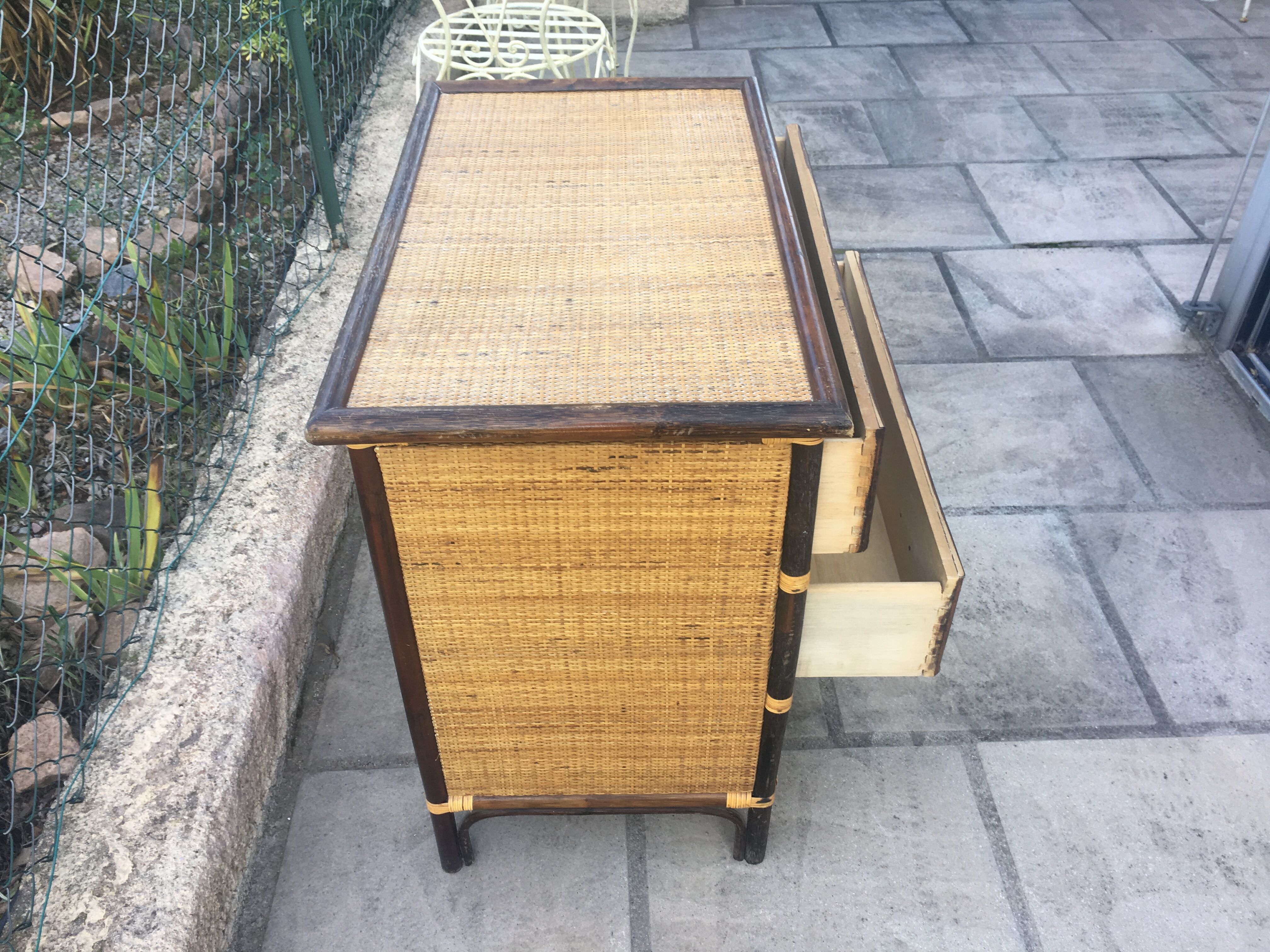 Chest of drawers  rattan 2 colors