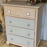 4-drawer chest of drawers in solid pine