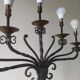 Chandelier 5 electrified high-time wrought iron lights