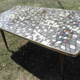 Scandinavian formica coffee table mosaic vintage design