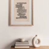 illustration on paper - abstract painting B110 signed Eawy