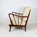 Art Deco Beige Boucle Armchair, 1960s