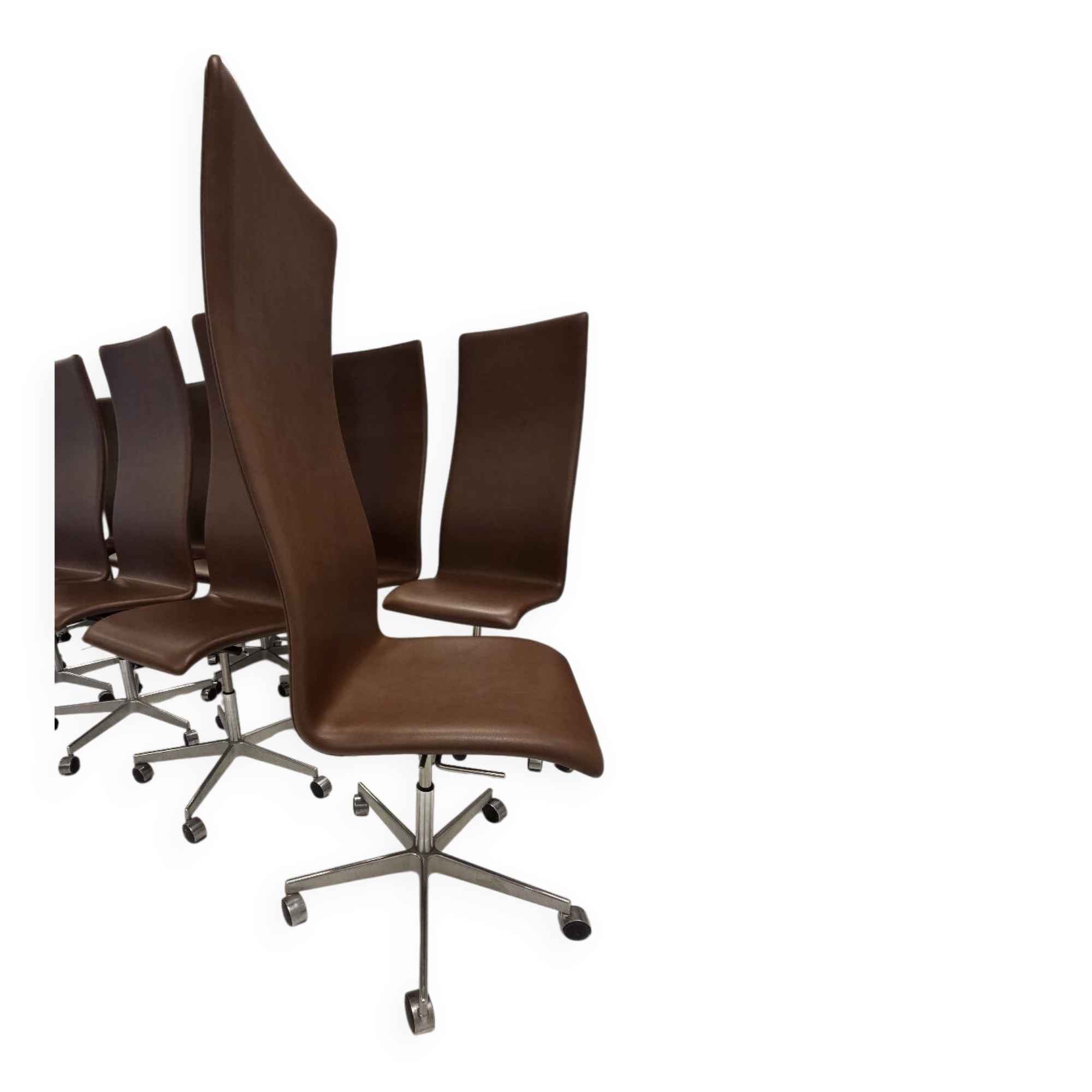 Chaise Oxford à dossier haut par Arne Jacobsen pour Fritz Hansen