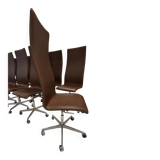 Chaise Oxford à dossier haut par Arne Jacobsen pour Fritz Hansen