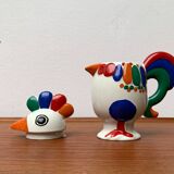 Vintage ceramic teapot or coffee pot chicken, 1970s.