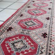 Vintage carpet Uzbek Bukhara handmade 32cm x 97cm 1970s