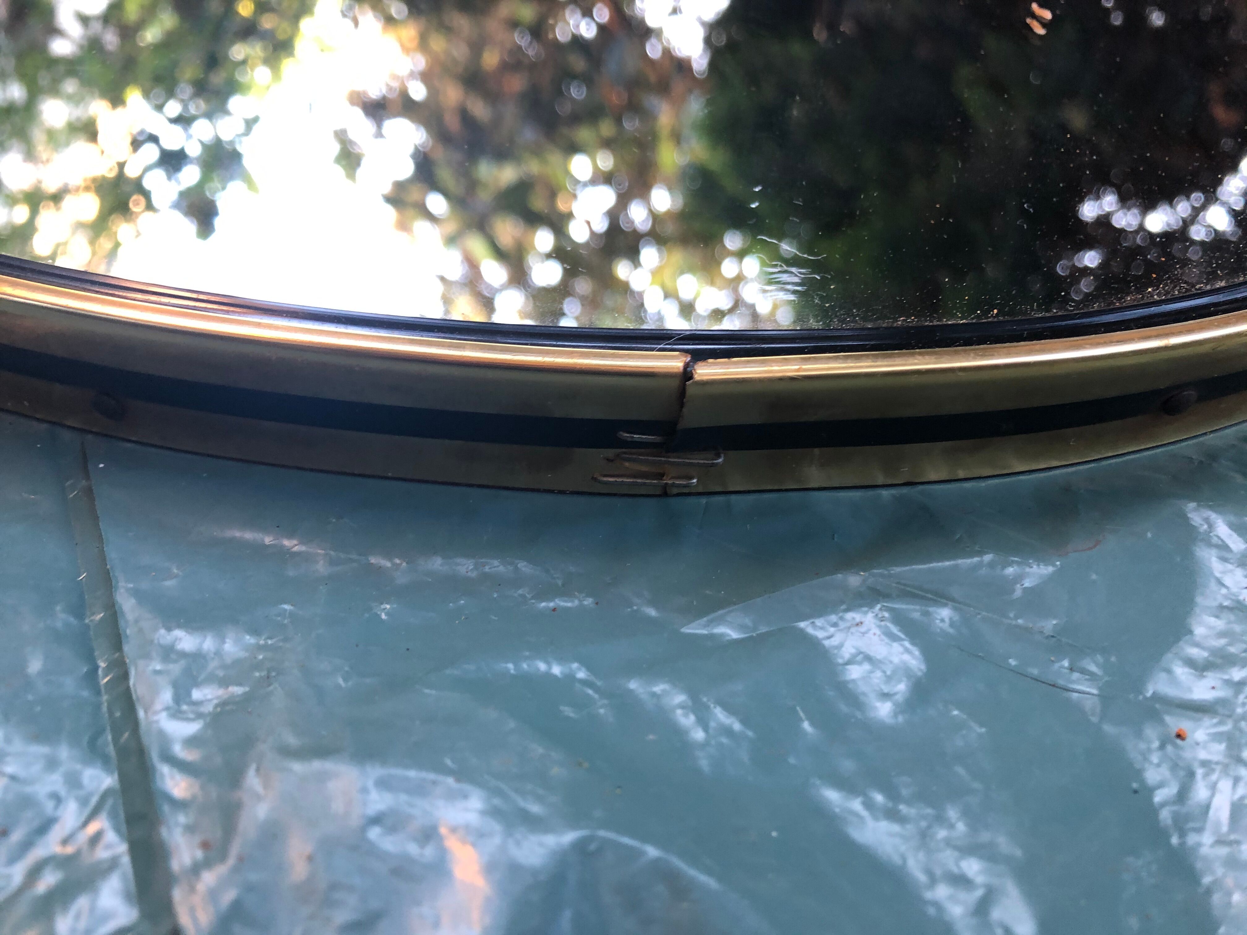 Vintage 60s free-form mirror 47x32cm