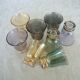 8 iridescent coloured glasses