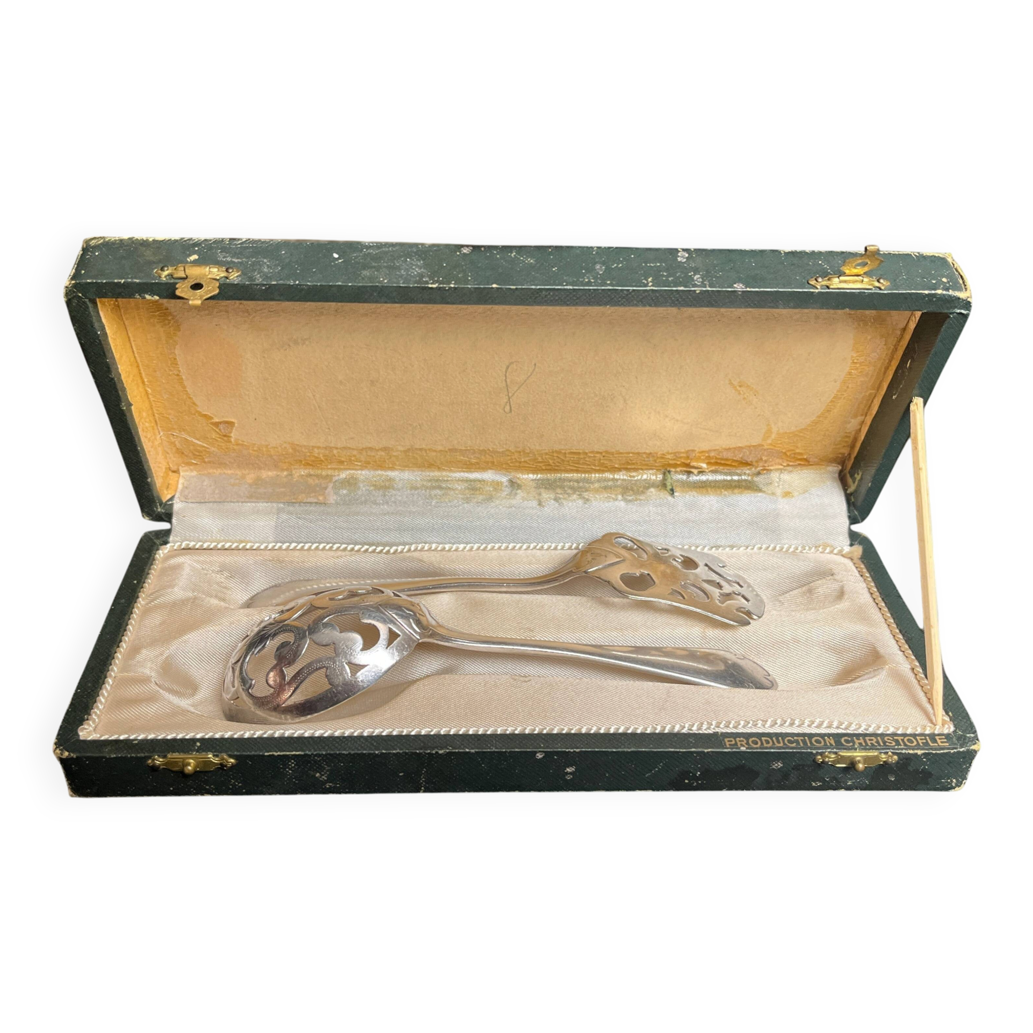 Arts de la table couverts confiserie métal argenté Ercuis début XXème
