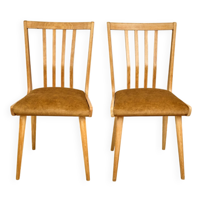 2 chaises de salle à manger, Tchécoslovaquie années 1960