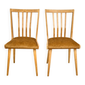 2 chaises de salle à manger, Tchécoslovaquie années 1960