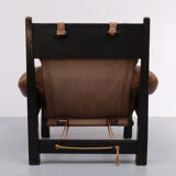 Gerard Van Der Berg Leather Lounge Chair, 1970s