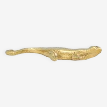 vintage golden brass salamander