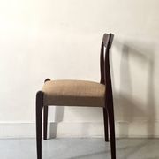 Scandinavian chair in teak & velvet by Niels Otto Moller, Denmark 1950