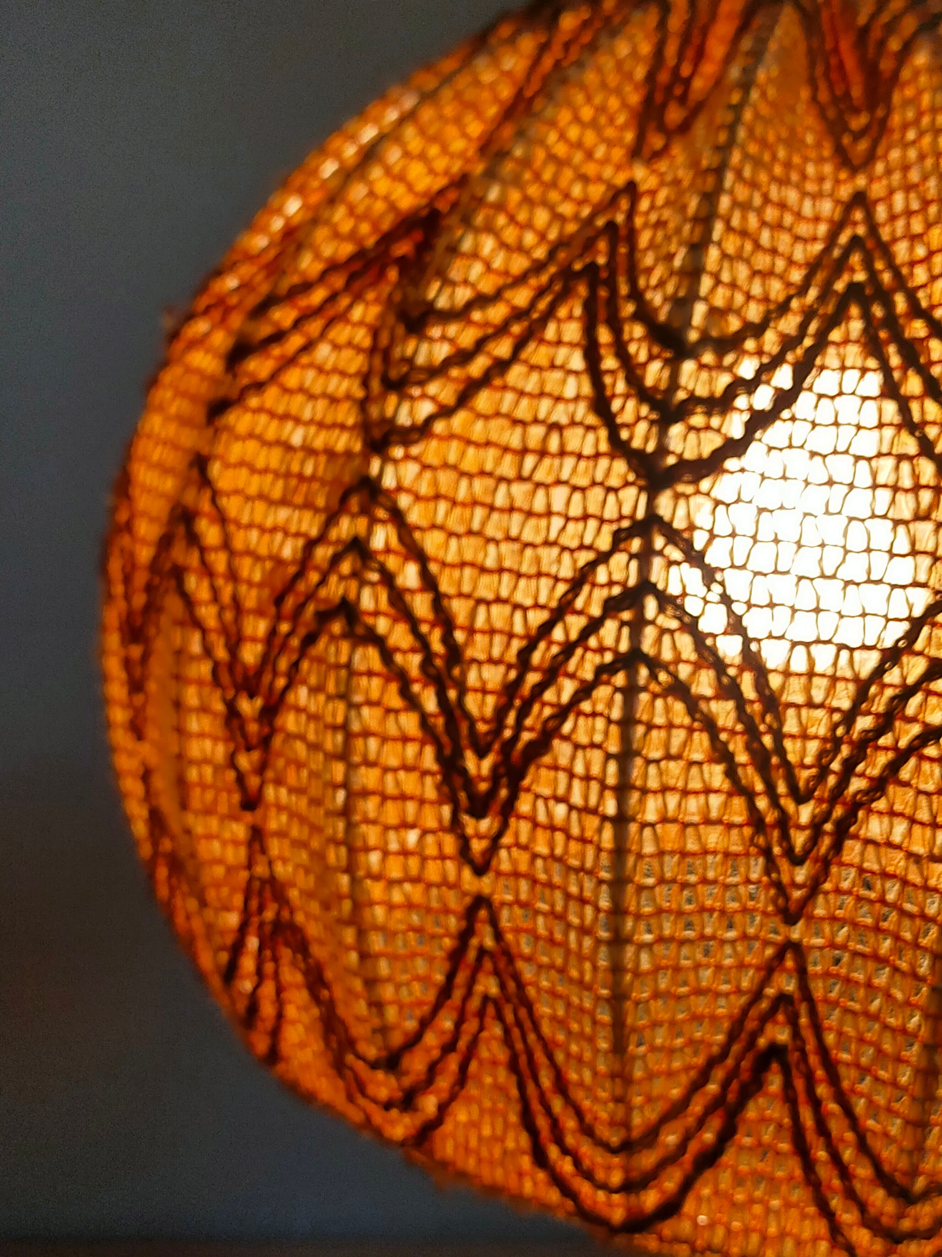 Vintage knit lampshade pendant lamp