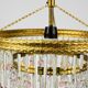 Chandelier pampilles, white and pink drops in clusters.
