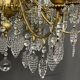 Antique chandelier with 24 light points. Bronze, solid crystal.