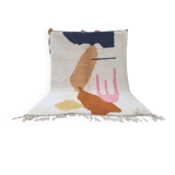 Traditional handwoven Beni Ourain Berber rug, size 150 x 250 cm.