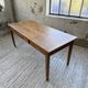 Cherry farmhouse table with spindle legs, 1950s