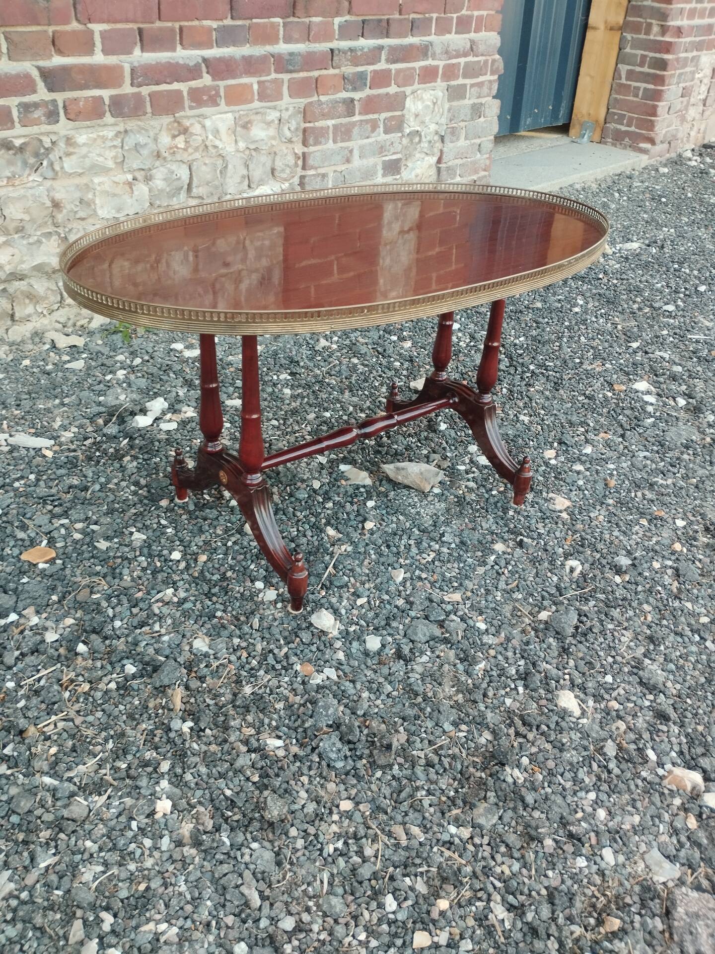 Vintage Louis XVI style wooden coffee table.